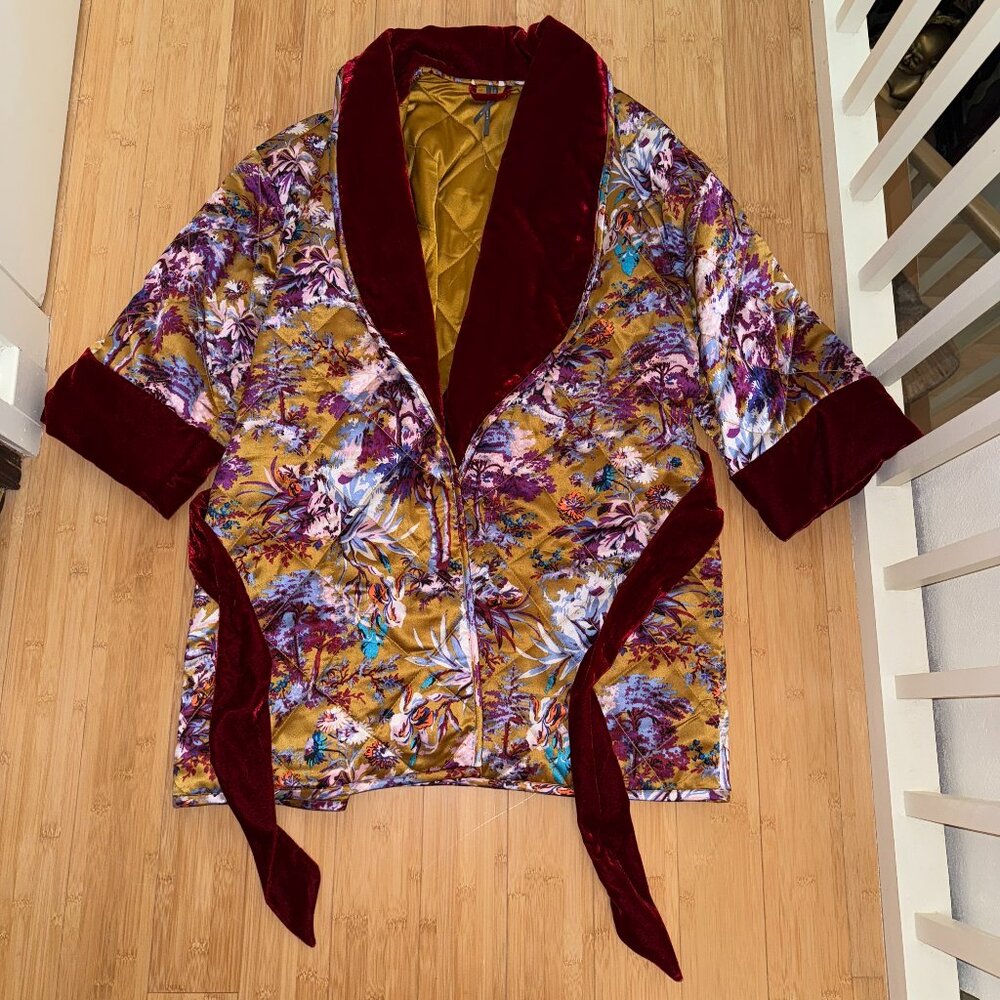 Anthropologie Quilted Robe Jacket